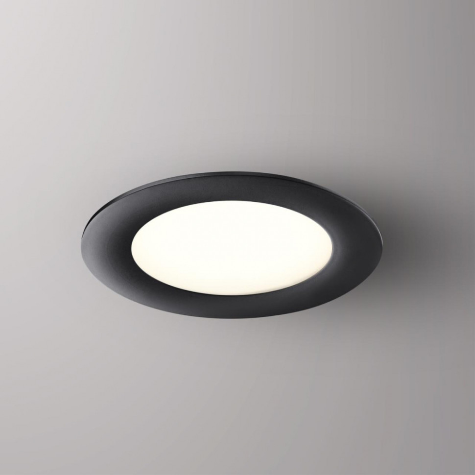 Встраиваемый светодиодный светильник с диммером Novotech Lante 358948, цвет черный - фото 2