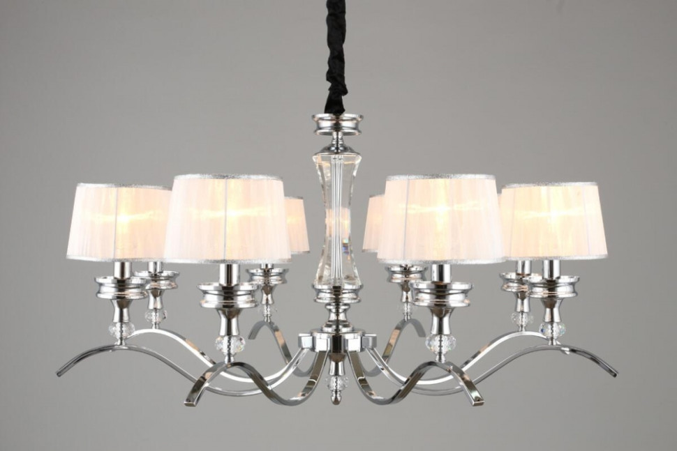 Люстра подвесная со светодиодными лампочками E14, комплект от Lustrof. №192763-657034, цвет хром - фото 3