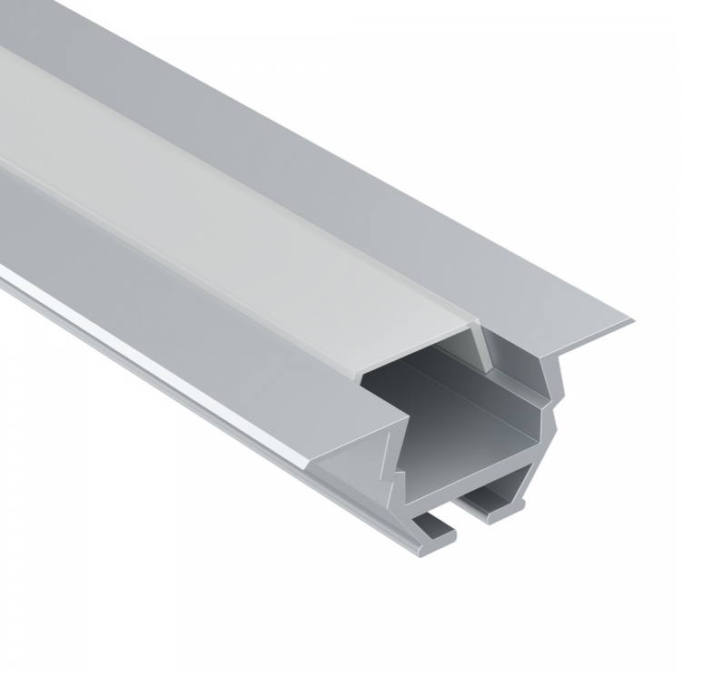 2м. Встраиваемый алюминиевый профиль для светодиодной ленты Maytoni Led strip ALM010S-2M, цвет серебро - фото 1