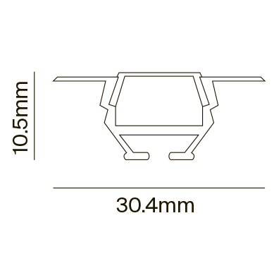 2м. Встраиваемый алюминиевый профиль для светодиодной ленты Maytoni Led strip ALM010S-2M, цвет серебро - фото 2