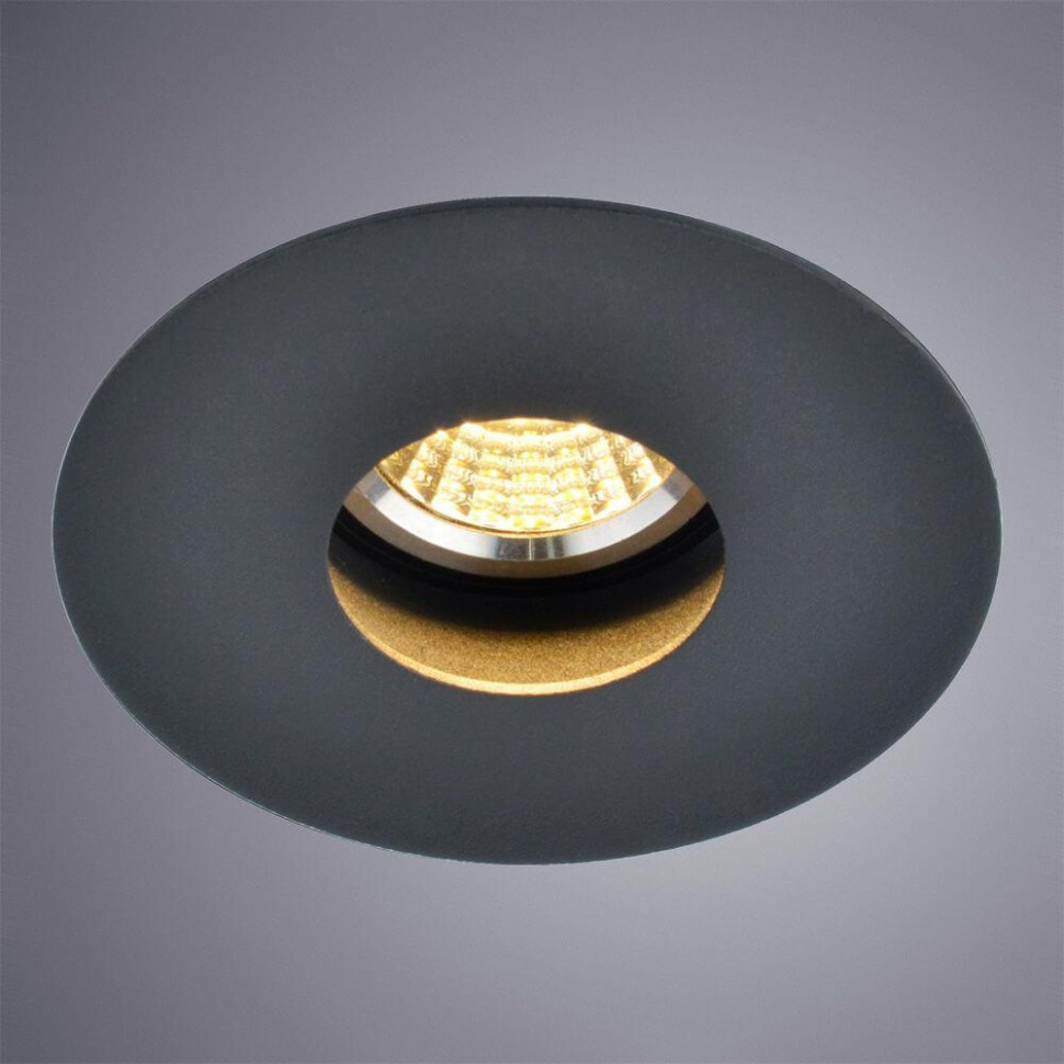 Встраиваемый светильник с лампочками. Комплект от Lustrof. №132564-616209, цвет черный - фото 2