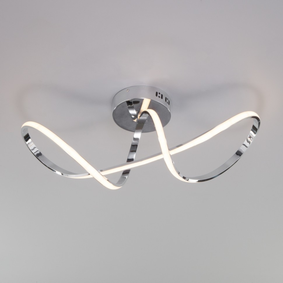 Потолочная светодиодная люстра с пультом Fold Eurosvet 90112/1 хром (a052185), цвет белый матовый 90112/1 хром - фото 4