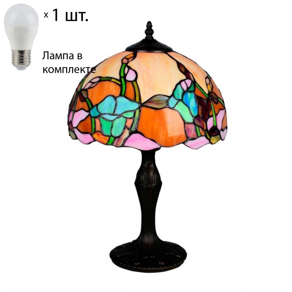 Настольная лампа с лампочкой Omnilux OML-80904-01+Lamps декоративная настольная лампа omnilux rovigo oml 64314 01