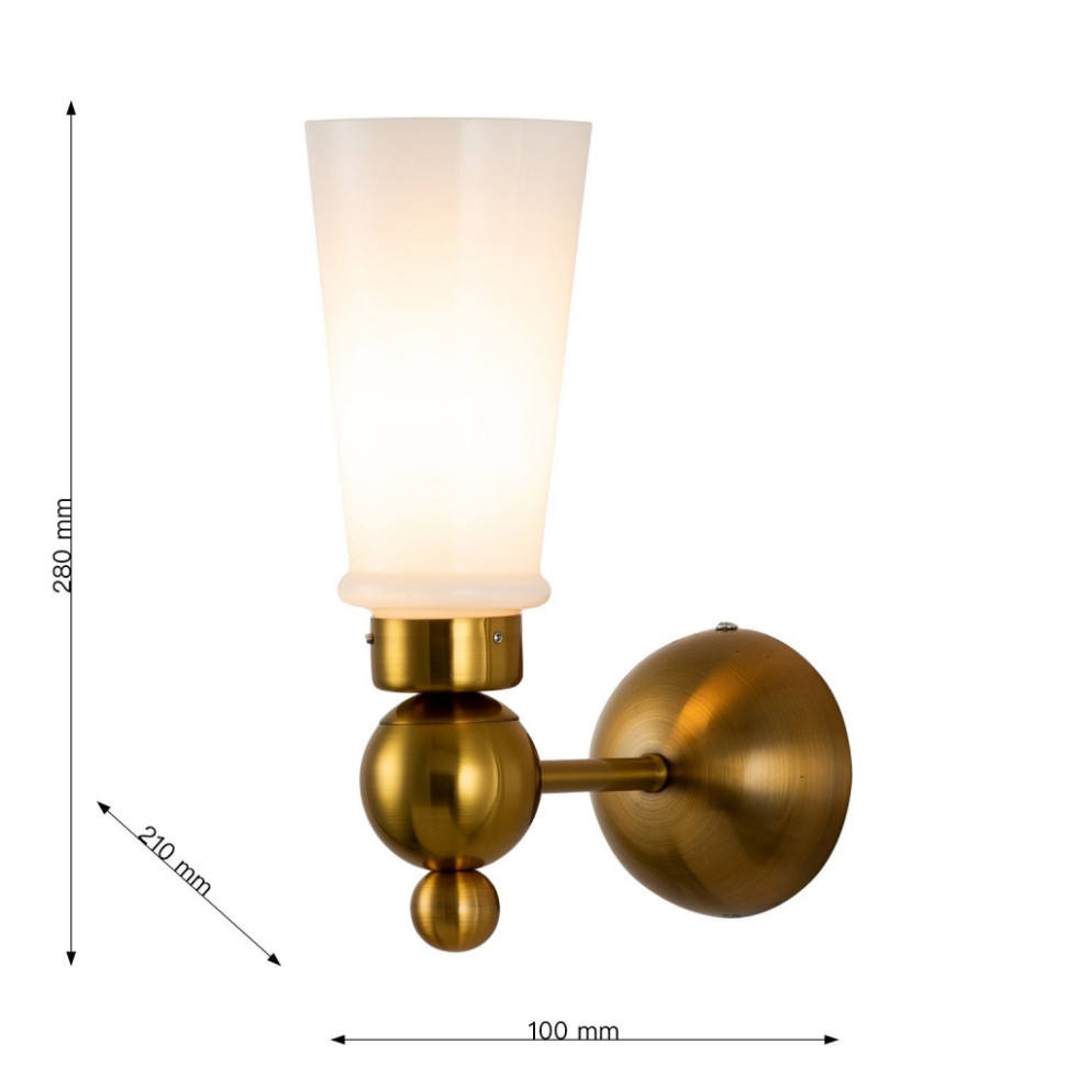 Бра с лампочкой Favourite Nimbus 2996-1W+Lamps E14 Свеча, цвет латунь 2996-1W+Lamps E14 Свеча - фото 4
