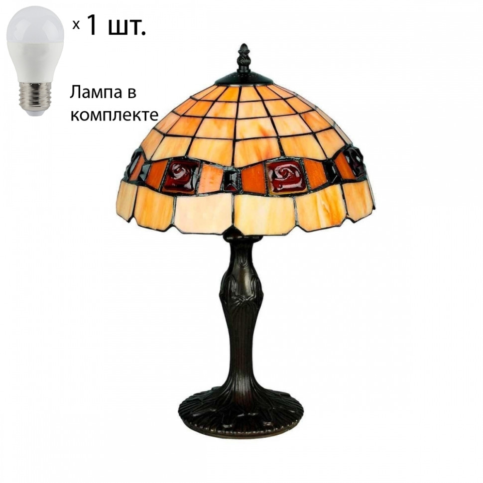 Настольная лампа с лампочкой Omnilux OML-80504-01+Lamps декоративная настольная лампа omnilux rovigo oml 64314 01