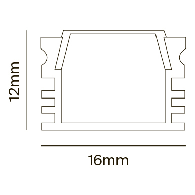 2м. Встраиваемый алюминиевый профиль для светодиодной ленты Maytoni Led strip ALM006S-2M - фото 3