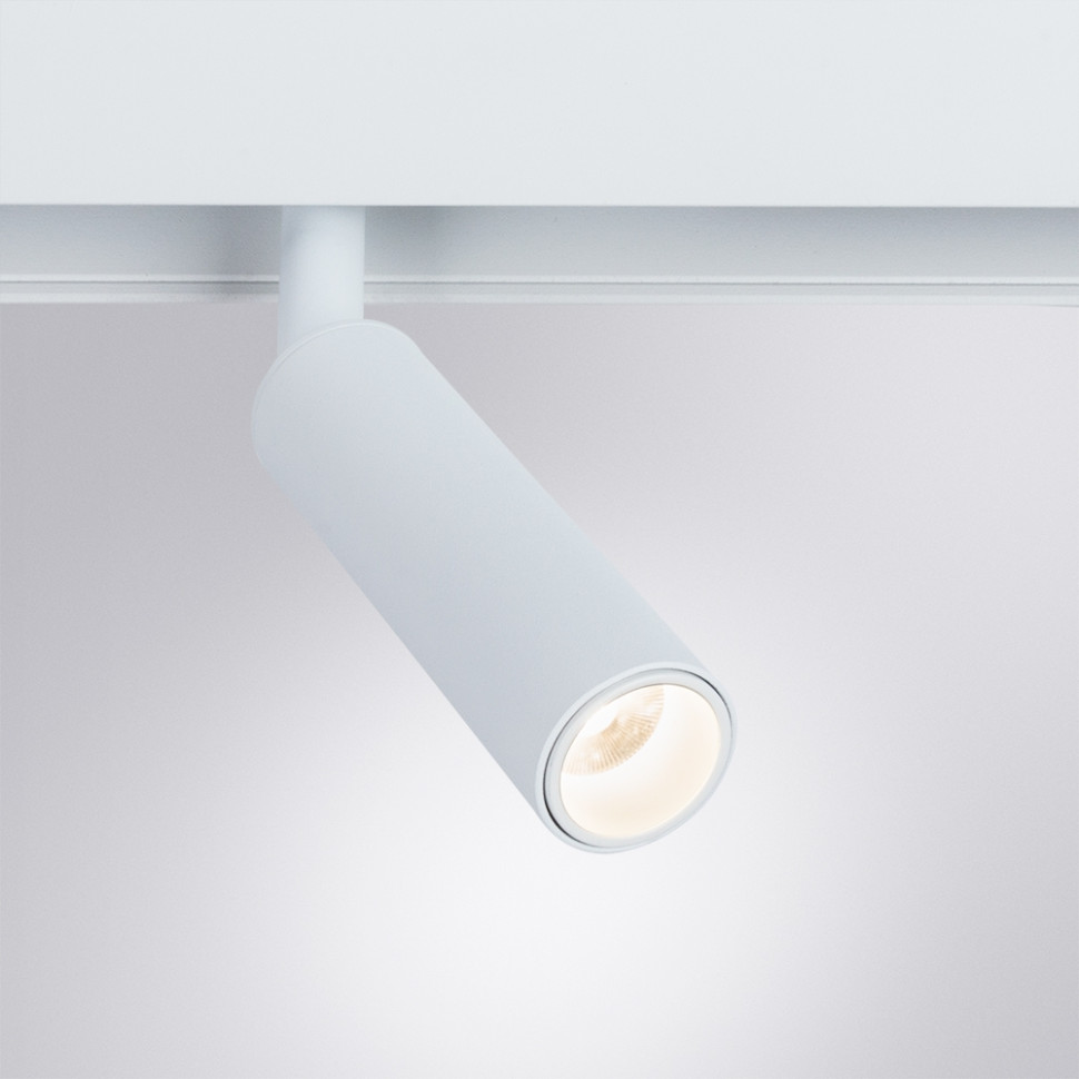 Трековый светильник на подвесе 8W 4000К для магнитного шинопровода Arte Lamp LINEA A4630PL-1WH, цвет белый - фото 4