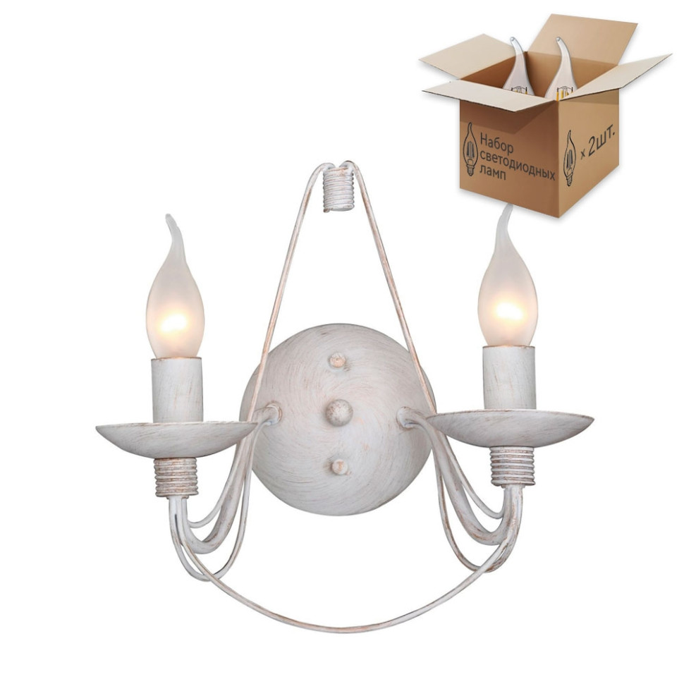 Бра с лампочками F-Promo Chateau 2164-2W+Lamps, цвет белый с золотом 2164-2W+Lamps - фото 4