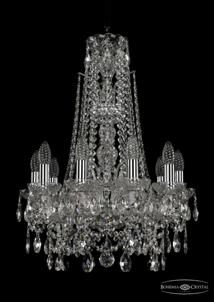 1411/10/141/XL-66/Ni Подвесная люстра Bohemia Ivele Crystal ваза хрустальная crystal bohemia 20 см