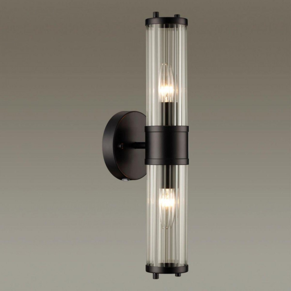 Бра со светодиодными лампочками E27, комплект от Lustrof. №304187-642600, цвет черный - фото 3
