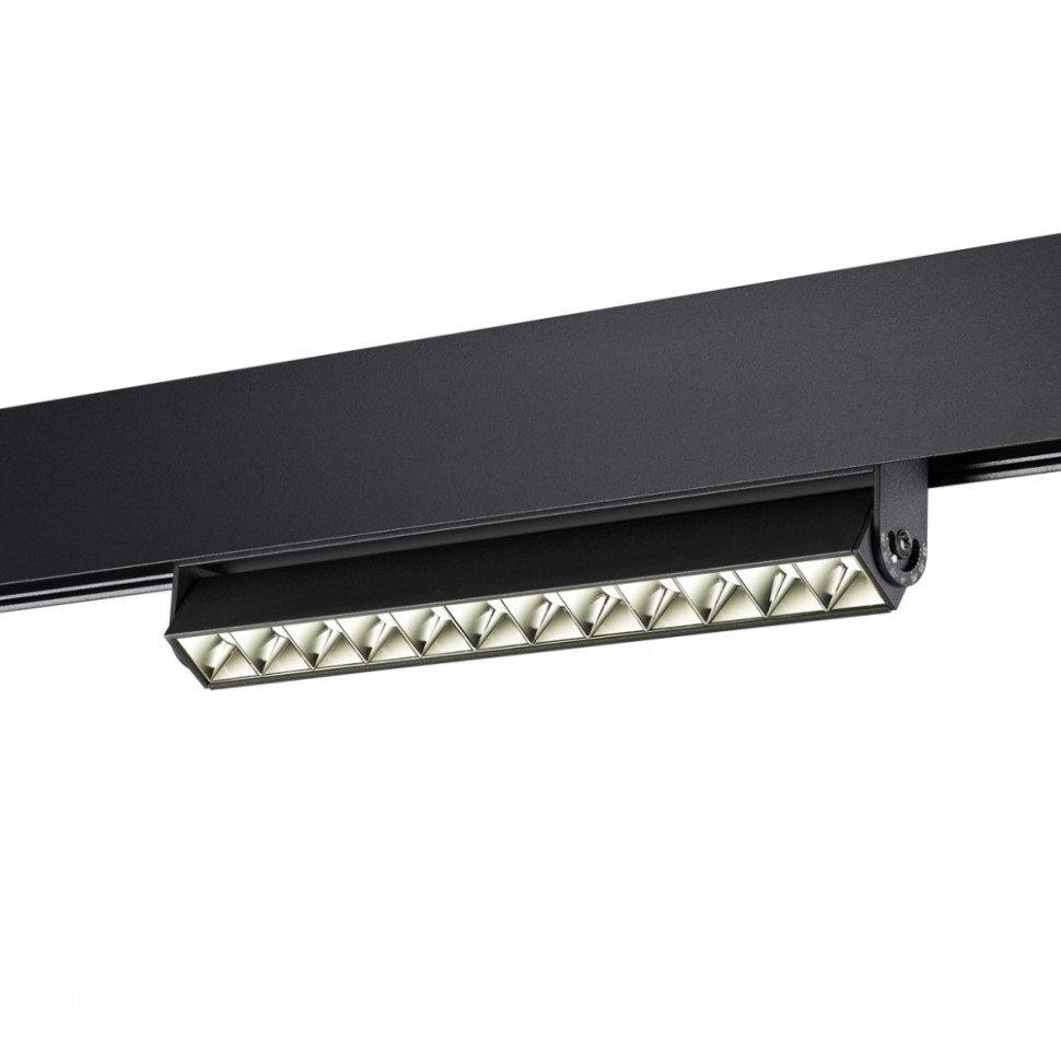 Трековый светильник 12W 4000К для магнитного шинопровода Shino Novotech 358543, цвет черный - фото 4