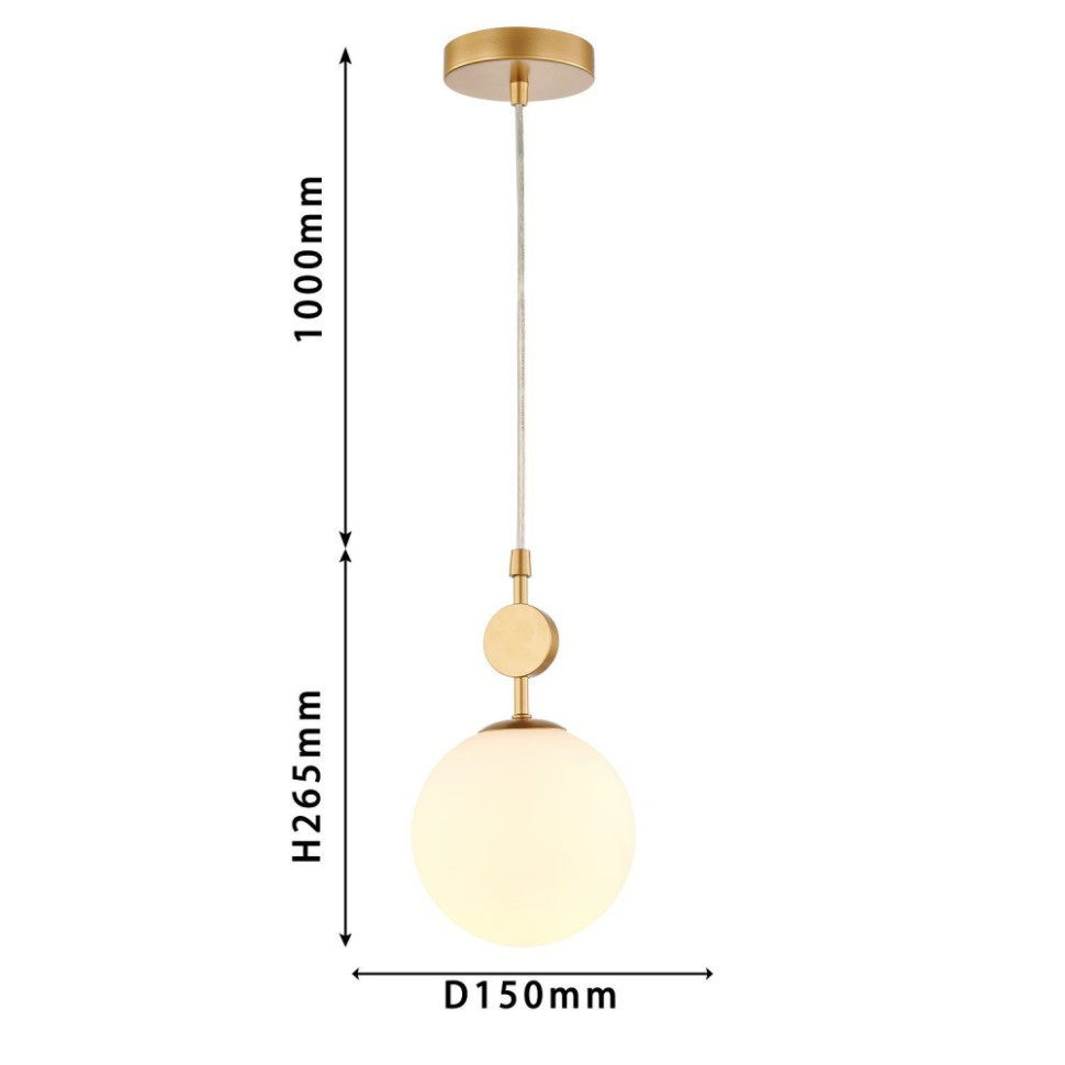 Подвесной светильник с лампочками Favourite Absolute 2928-1P+Lamps E14 P45, цвет золото 2928-1P+Lamps E14 P45 - фото 4