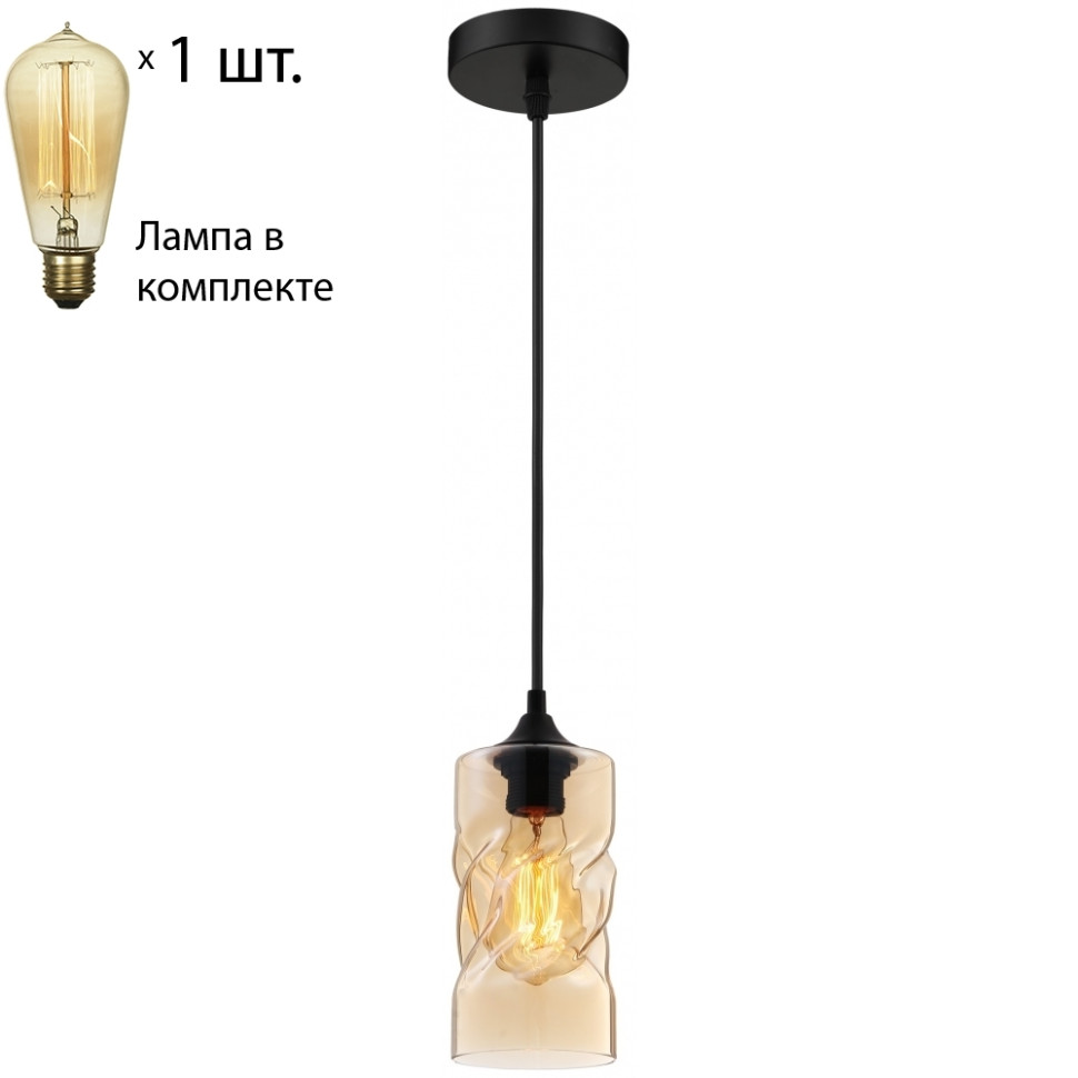 Подвесной светильник с ретро лампой Velante 381-006-01+Retro Lamps, цвет стекло 381-006-01+Retro Lamps - фото 1