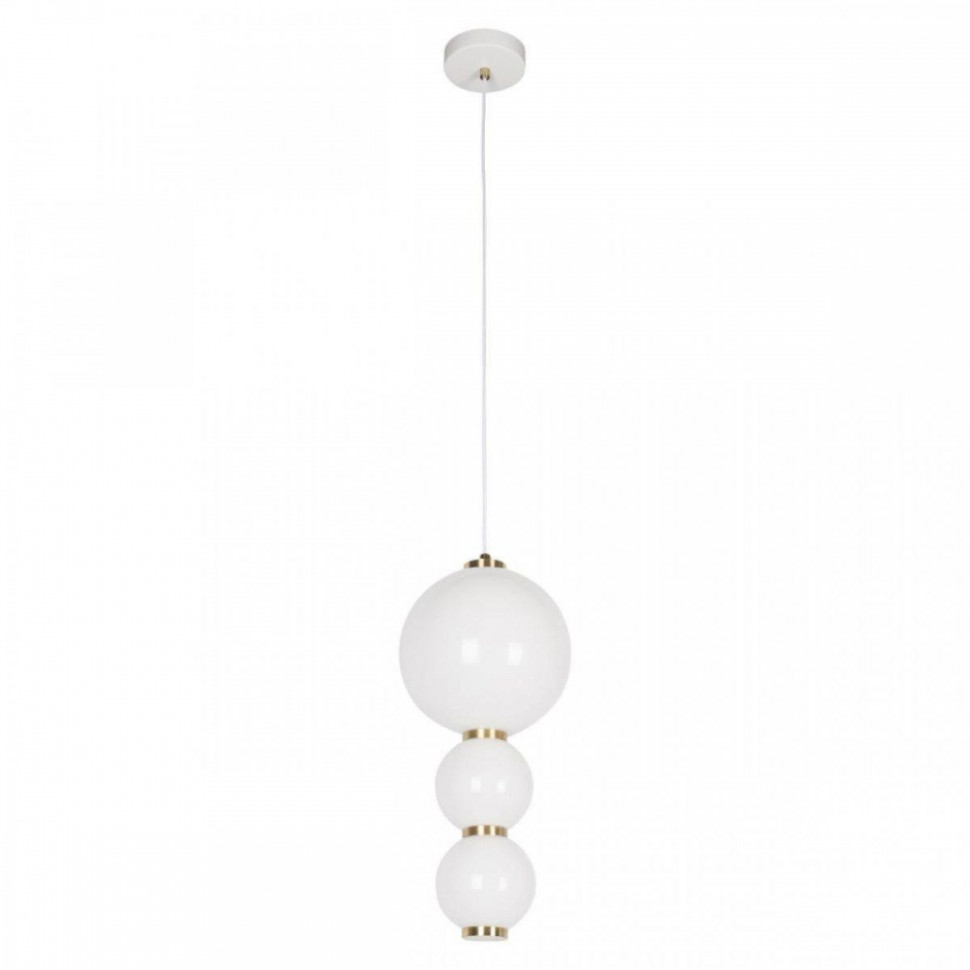 Подвесной светодиодный светильник с белыми плафонами Loft IT Pearls 10205/C, цвет золотой 10205/C - фото 1