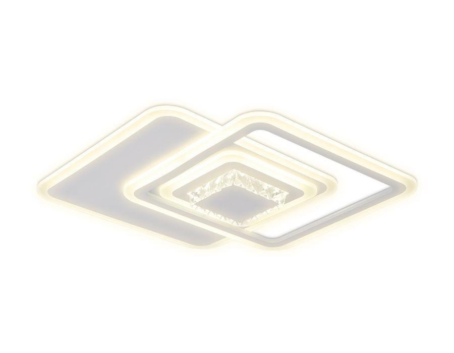 Потолочный светодиодный светильник с ПДУ (Радио 2.4) Ambrella light Acrylica FA261, цвет белый - фото 1