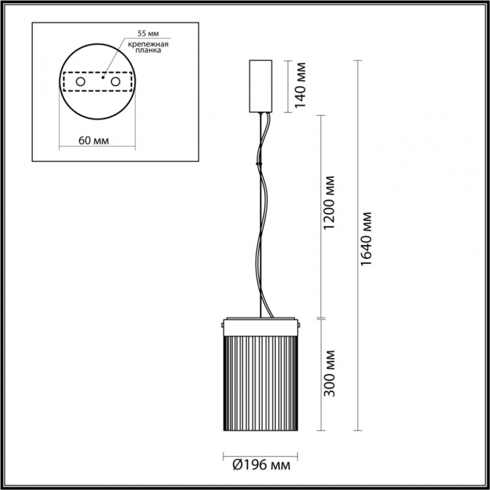 Подвесной светильник Odeon Light Pillari L-Vision 5047/15L, цвет черный - фото 2