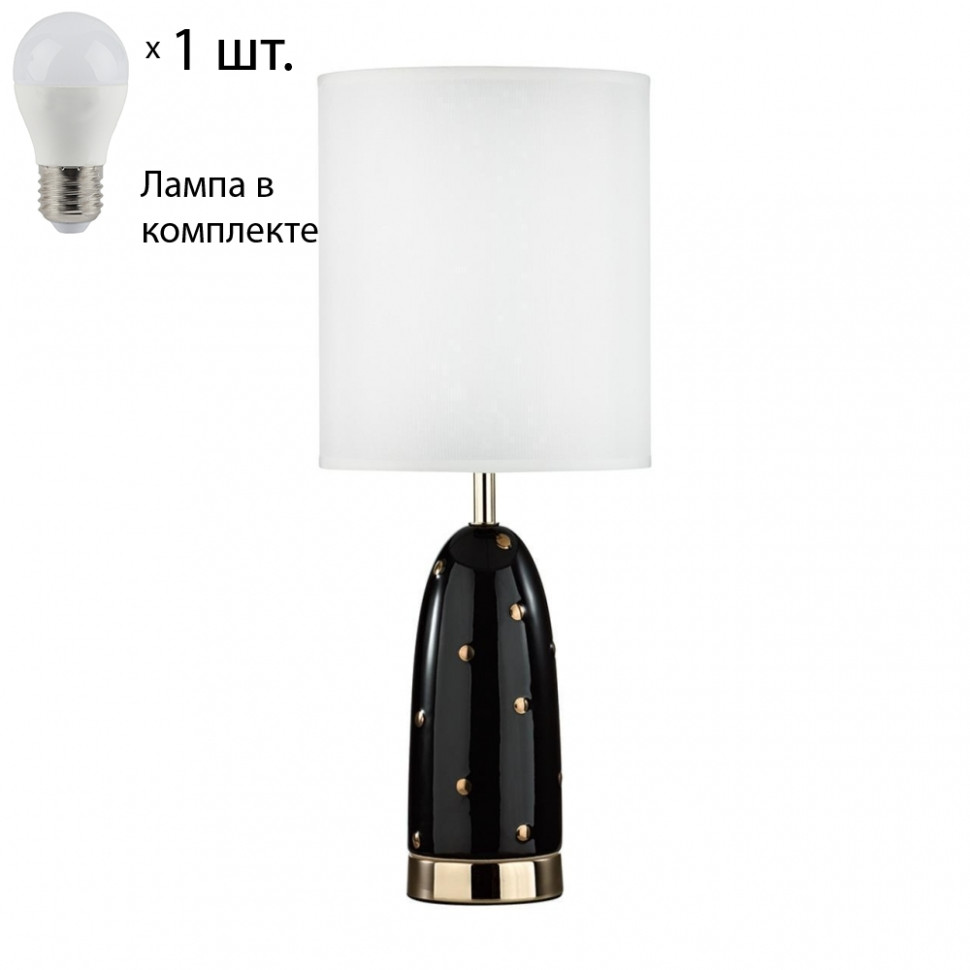 Настольная лампа с лампочкой Odeon 5424/1T+Lamps, цвет черный с золотом 5424/1T+Lamps - фото 1