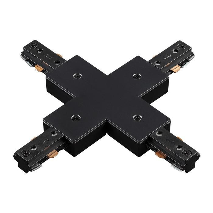 Соединитель X-образный для однофазного шинопровода PORT Novotech 135013 l образный соединитель для шинопровода novotech kit 135030