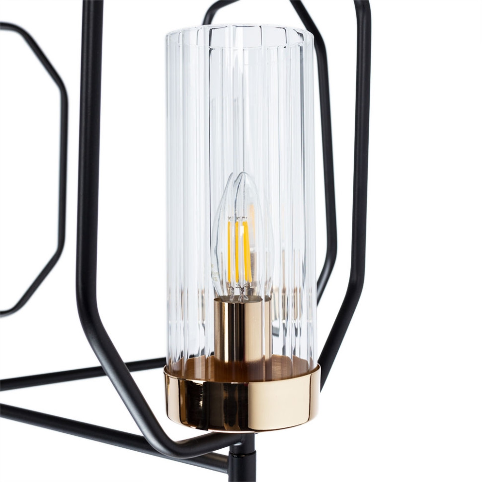 A7004PL-5BK-A Люстра на штанге Celaeno Arte Lamp с поддержкой Алиса, цвет черный - фото 4