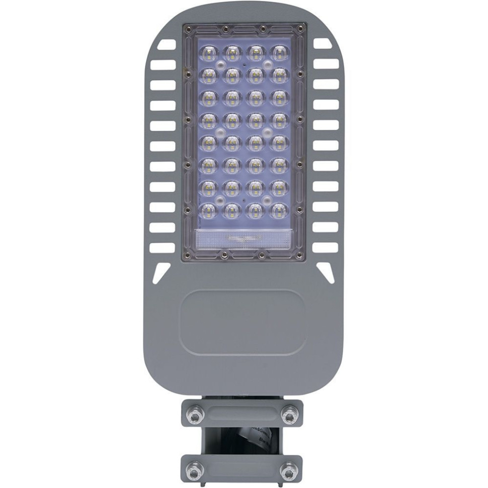 Светодиодный уличный фонарь консольный на столб Feron SP3050 30W 4000K 230V, серый 41263 фонарь на столб feron оптима 11562