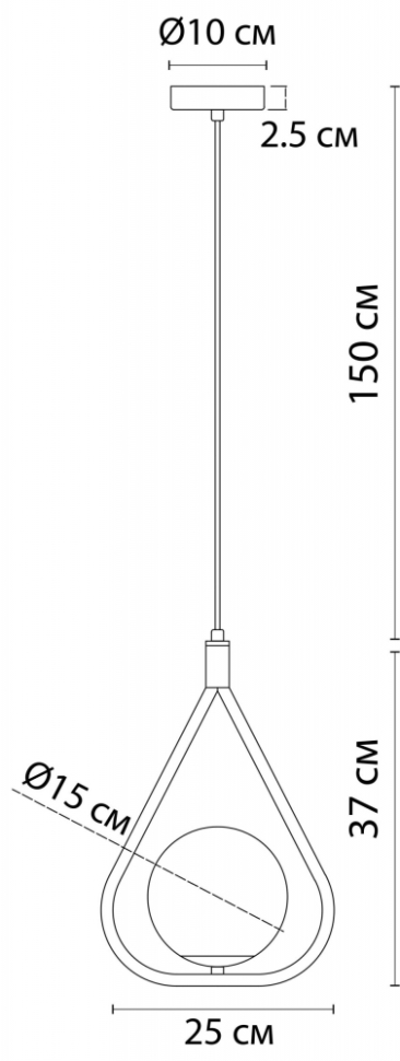 Подвесной светильник с 1 LED лампами. Комплект от Lustrof №618758-709322, цвет античная бронза - фото 2