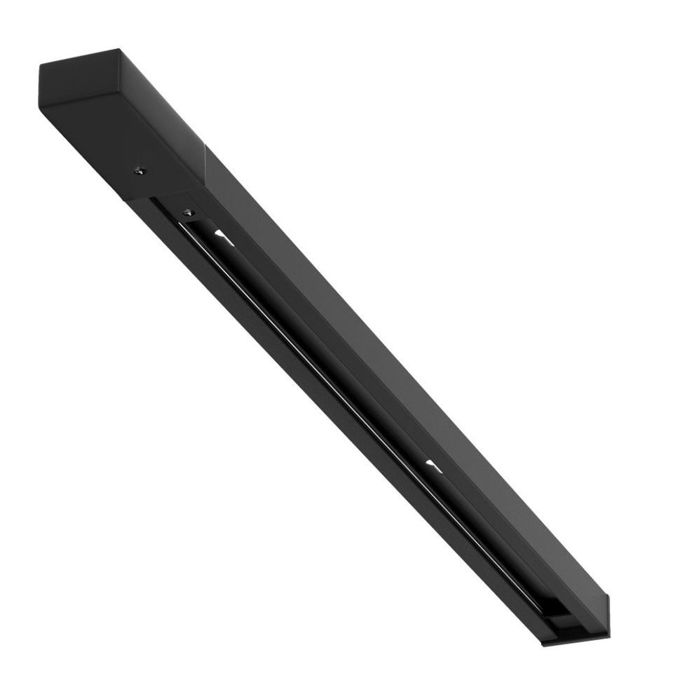 Однофазный шинопровод 1м Track Accessories Arte lamp A540106, цвет черный - фото 1