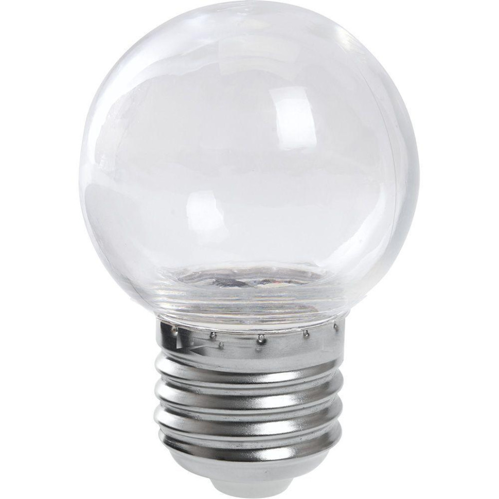 Светодиодная лампа E27 1W 2700K (теплый) G45 для гирлянд белт-лайт CL25, CL50, Feron LB-37 (38119) гирлянда евро белт лайт на подвесах cl50 13 1 230v ip65 13м