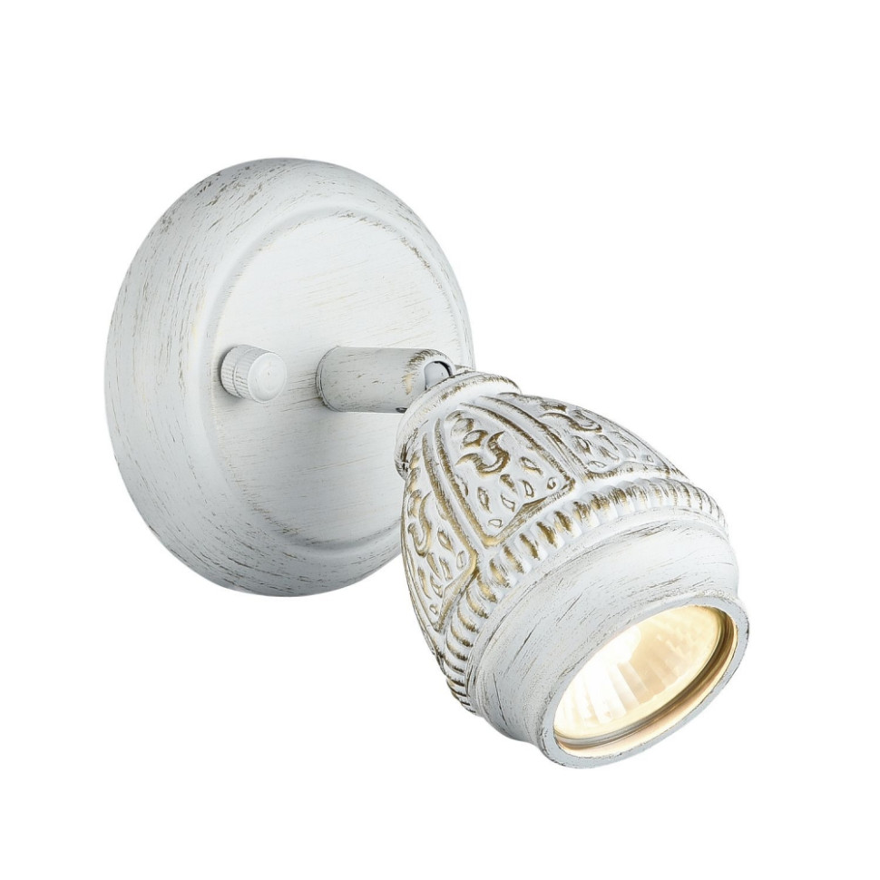 Спот с лампочкой Favourite Sorento 1585-1W+Lamps Gu10, цвет белый с золотой патиной 1585-1W+Lamps Gu10 - фото 2
