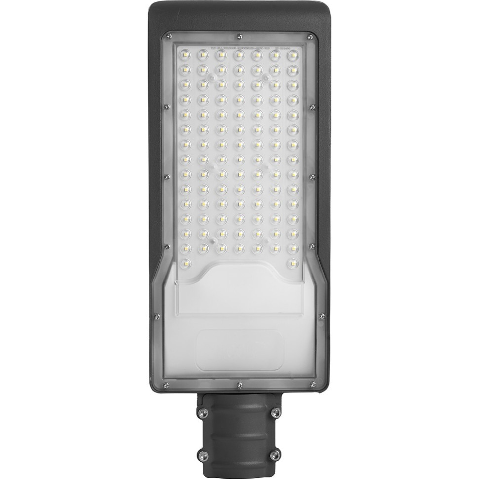 Светодиодный уличный фонарь консольный на столб Feron SP3034 80W 6400K 230V, серый 41580 фонарь на столб feron оптима 11566