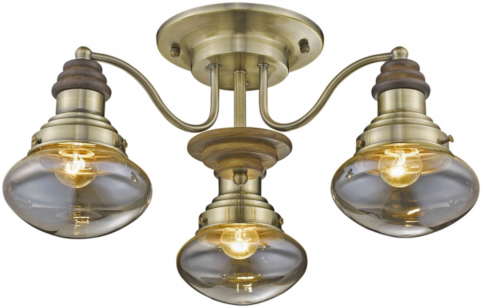 Люстра потолочная с 3 Led лампами. Комплект от Lustrof №150333-708035, цвет бронза