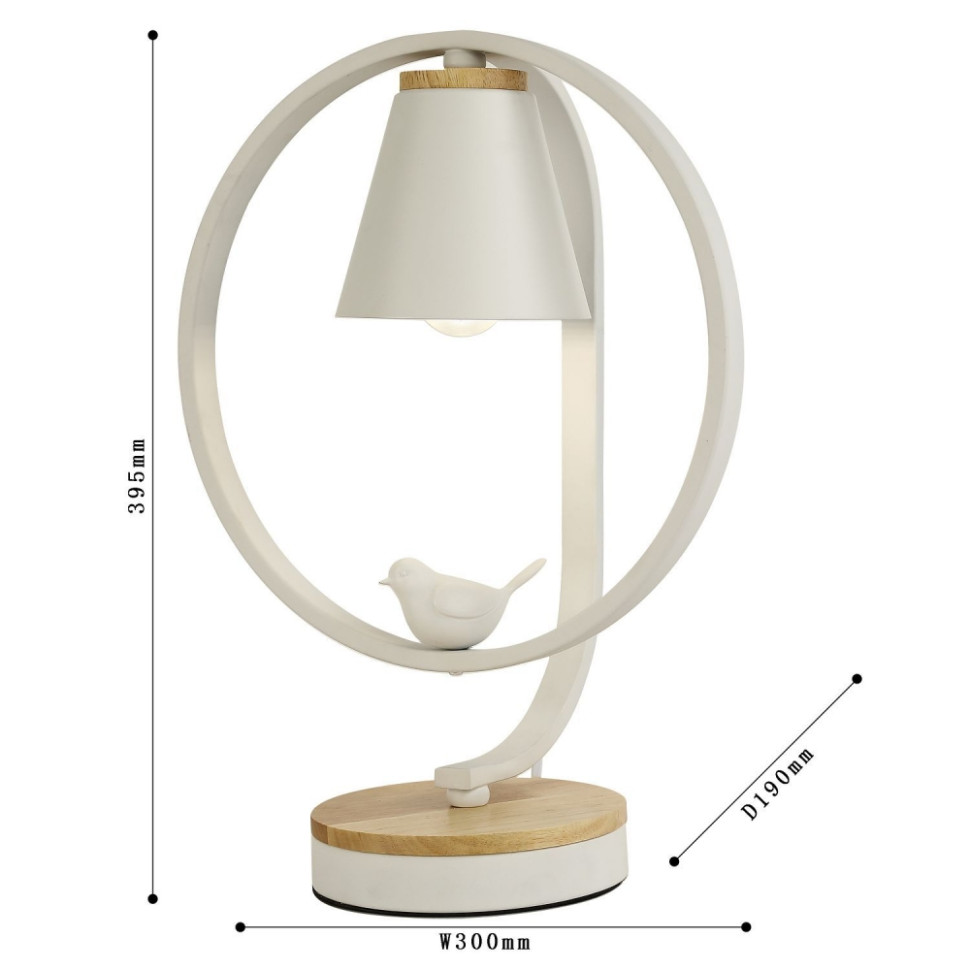 Настольная лампа с лампочкой F-promo Uccello 2939-1T+Lamps E27 P45, цвет матовый белый 2939-1T+Lamps E27 P45 - фото 4