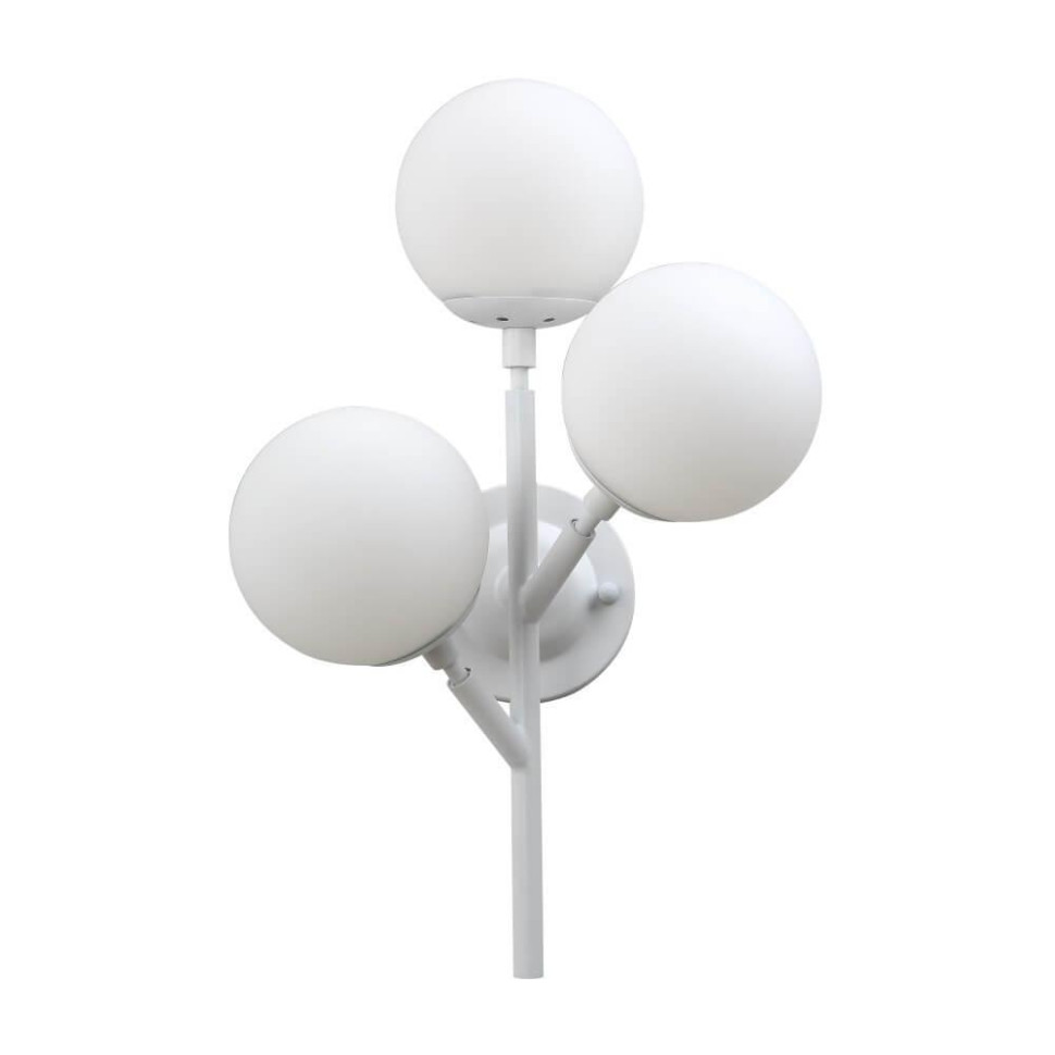 Бра Crystal Lux с лампочками MEDEA AP3 WHITE+Lamps E27 P45, цвет белый MEDEA AP3 WHITE+Lamps E27 P45 - фото 2