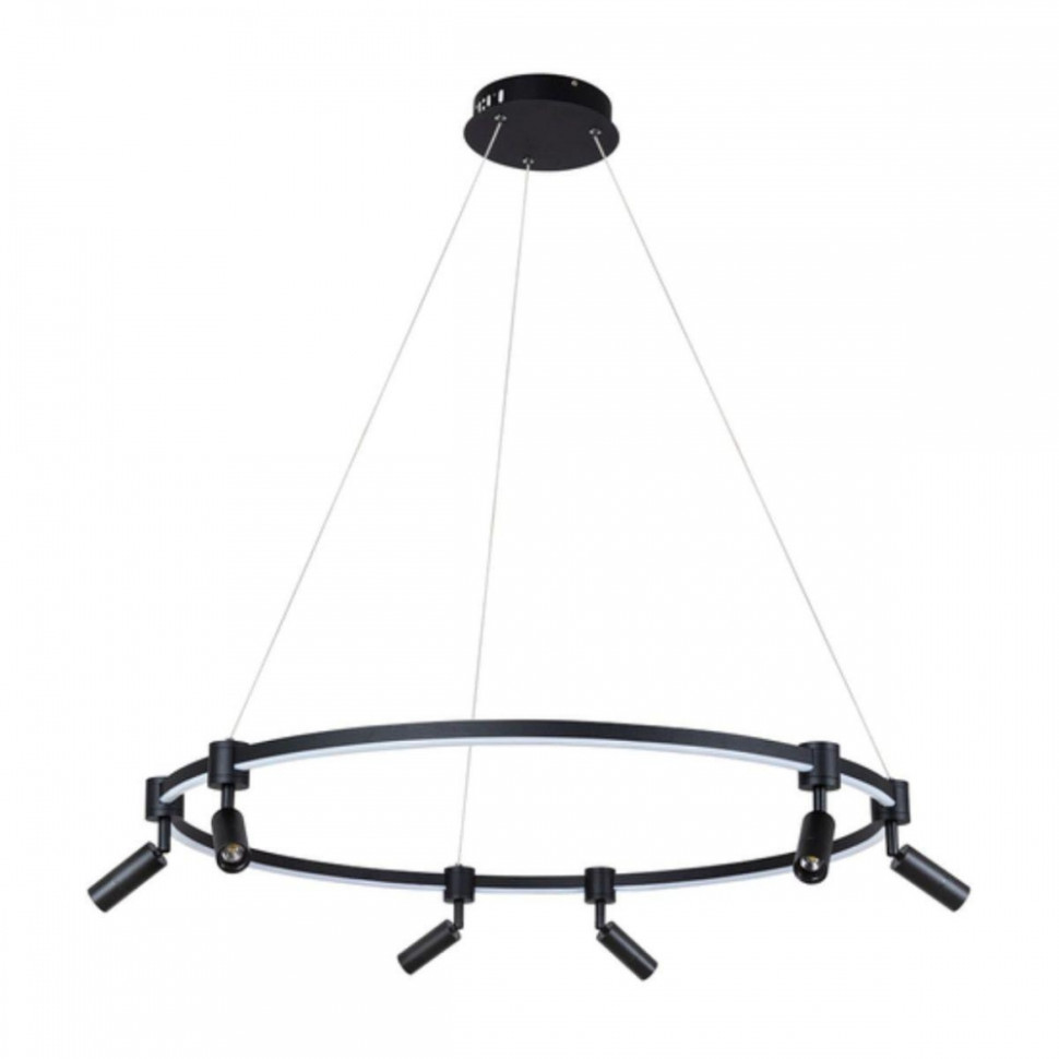Подвесная люстра Arte Lamp Ring A2186SP-1BK, цвет черный - фото 1