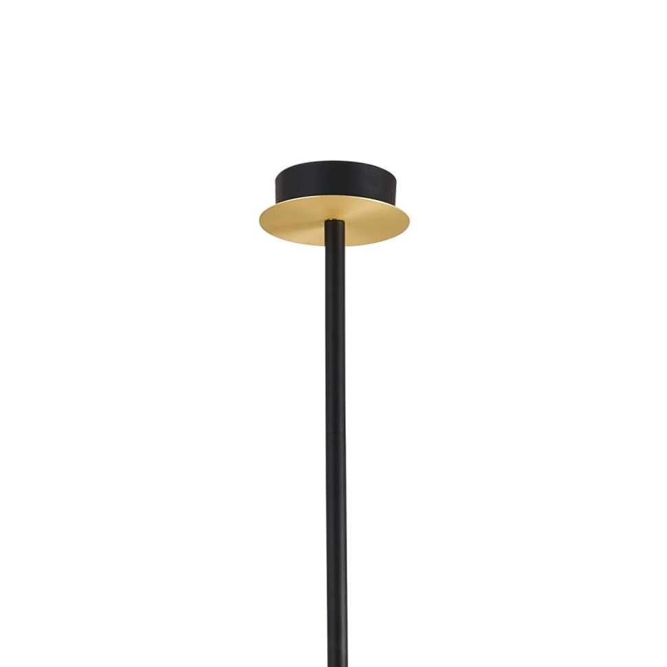 Люстра на штанге с лампочками Favourite Juggler 3046-9P+Lamps E14 P45, цвет матовый черный, золото 3046-9P+Lamps E14 P45 - фото 3