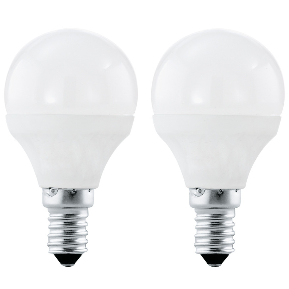 Комплект из 2 светодиодных ламп, груша, E14, 4W, 220V, 3000K Eglo 10775 комплект светодиодных линеек apeyron