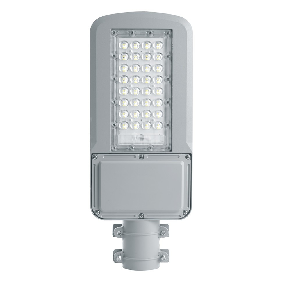 Светодиодный уличный фонарь консольный на столб Feron SP3040 100W 5000K 230V, серый 41550 фонарь на столб feron оптима 11562