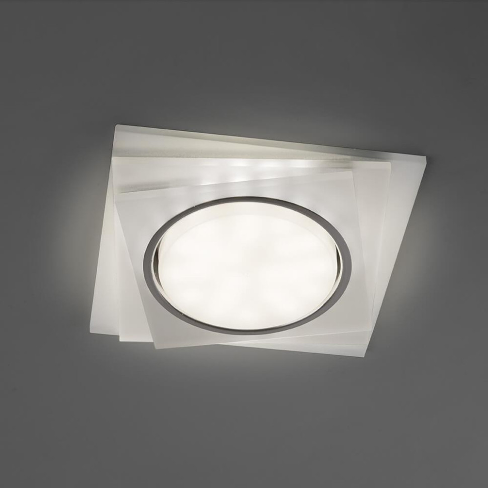 Встраиваемый светильник с LED подсветкой CD5023 Feron (40521), цвет хром - фото 2