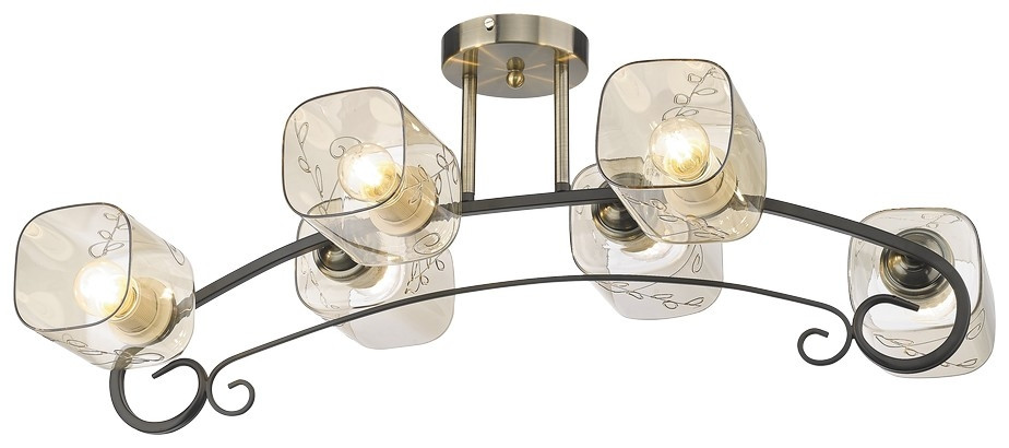 Потолочная люстра с лампочками Velante 212-507-06+Lamps, цвет бронза 212-507-06+Lamps - фото 2