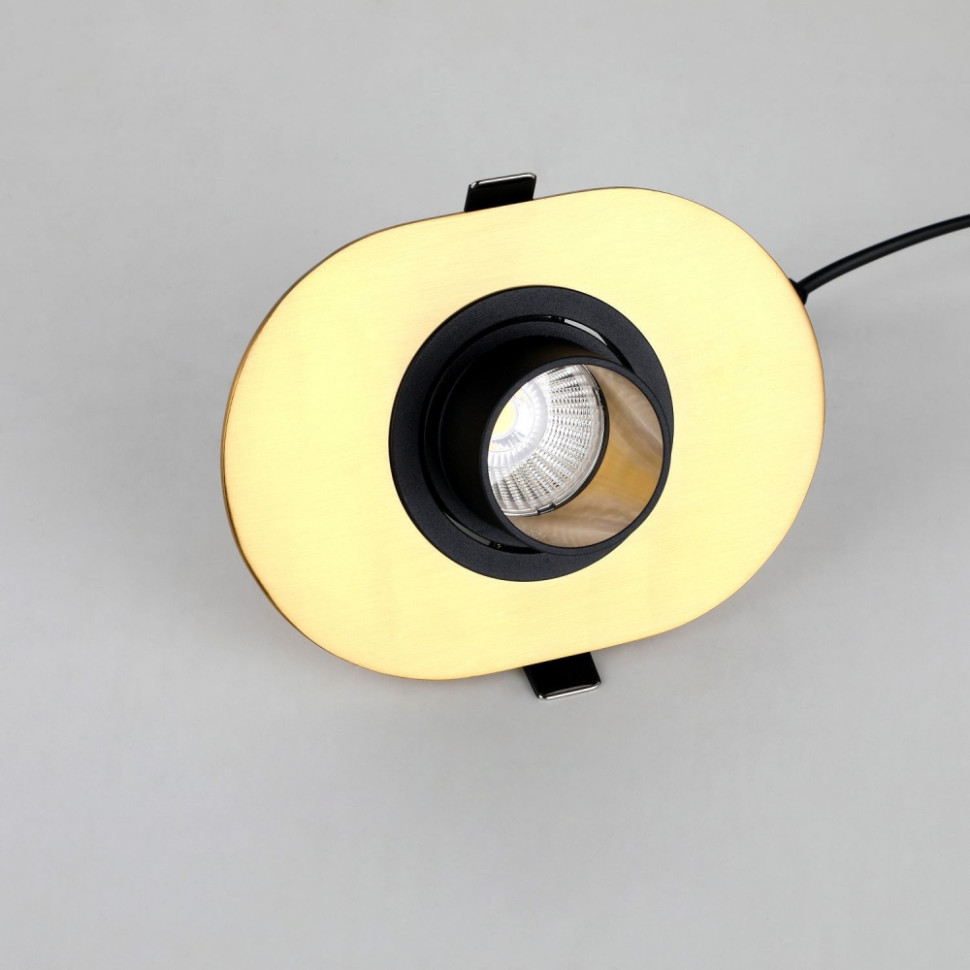 Врезной светильник Favourite Retro 2790-1C, цвет латунь с черным - фото 2