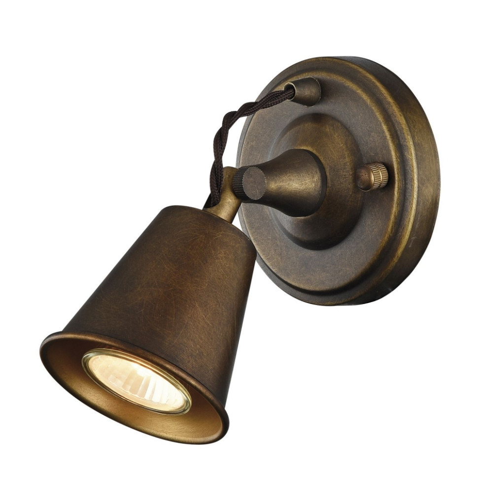 Светильник спот с лампочкой  Favourite Glocke 1582-1W+Lamps Gu10, цвет коричневый 1582-1W+Lamps Gu10 - фото 2