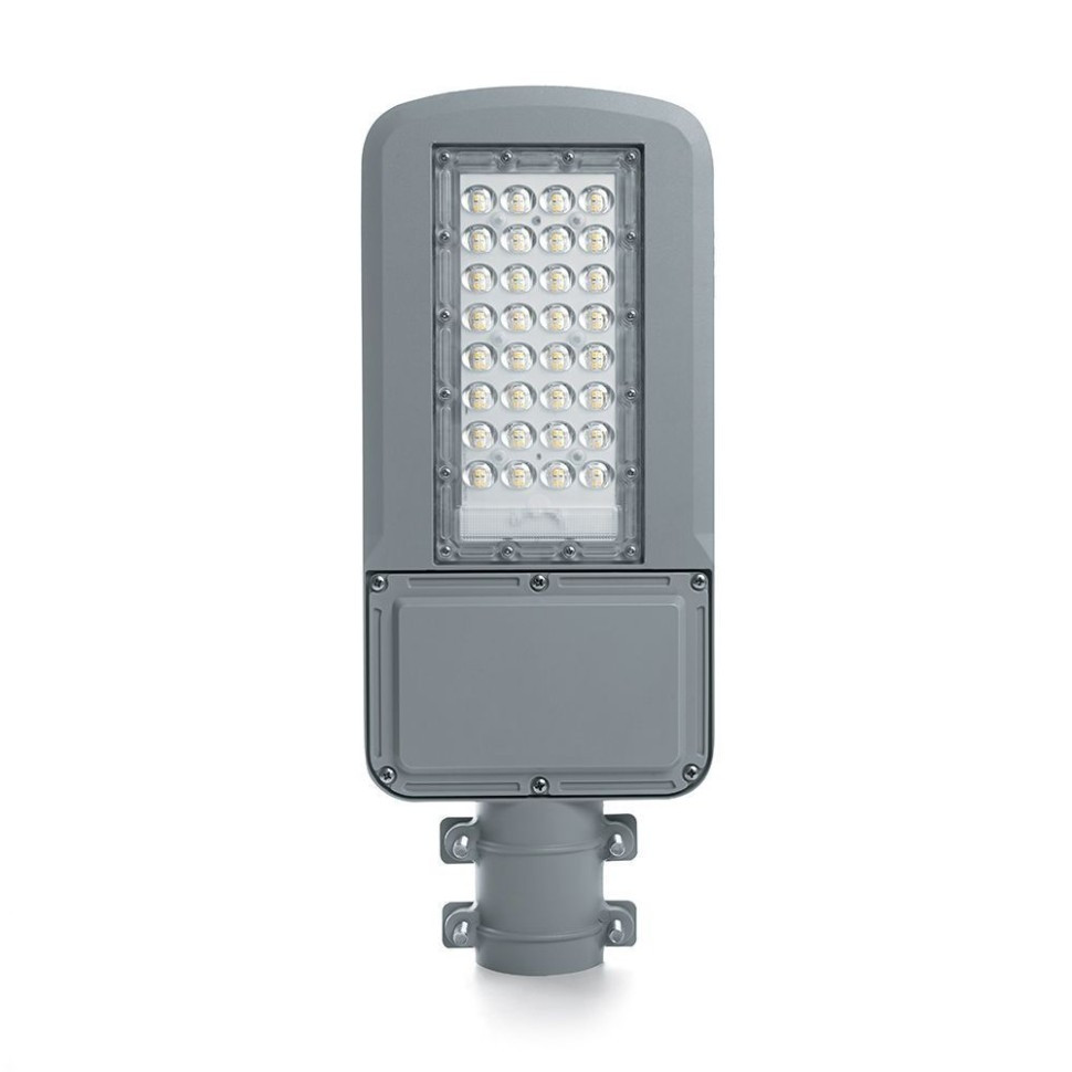 Светодиодный уличный фонарь консольный на столб Feron SP3040 30W 5000K 230V, серый 41547 фонарь на столб feron оптима 11566