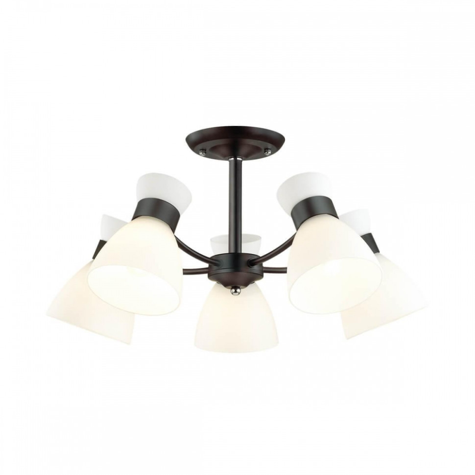 Люстра потолочная со светодиодными лампочками E27, комплект от Lustrof. №266922-642514, цвет черный - фото 1