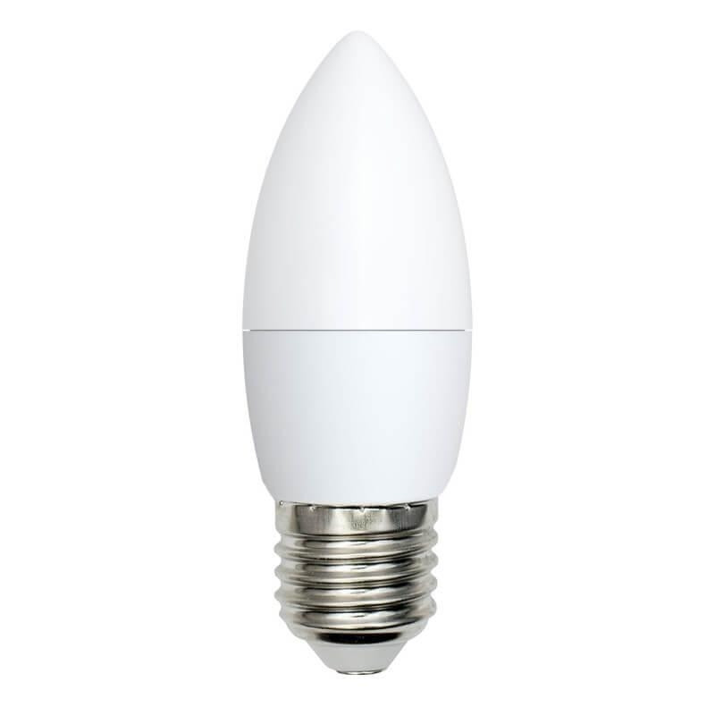 Светодиодная лампа E27 9W 6500K (холодный) Norma Volpe LED-C37-9W/DW/E27/FR/NR (UL-00003805) LED-C37-9W/DW/E27/FR/NR картон - фото 1