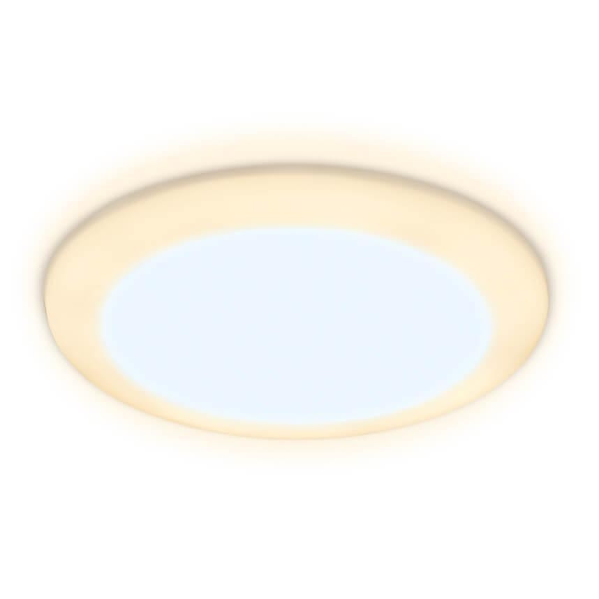 Встраиваемый cветодиодный светильник с регулируемым крепежом и подсветкой Ambrella light Downlight DCR301 светодиодный светильник feron al509 встраиваемый с регулируемым монтажным диаметром до 70мм 6w 6400k белый