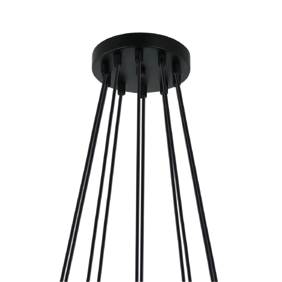 Люстра с лампочками, подвесная, комплект от Lustrof. №176716-617357, цвет черный - фото 3