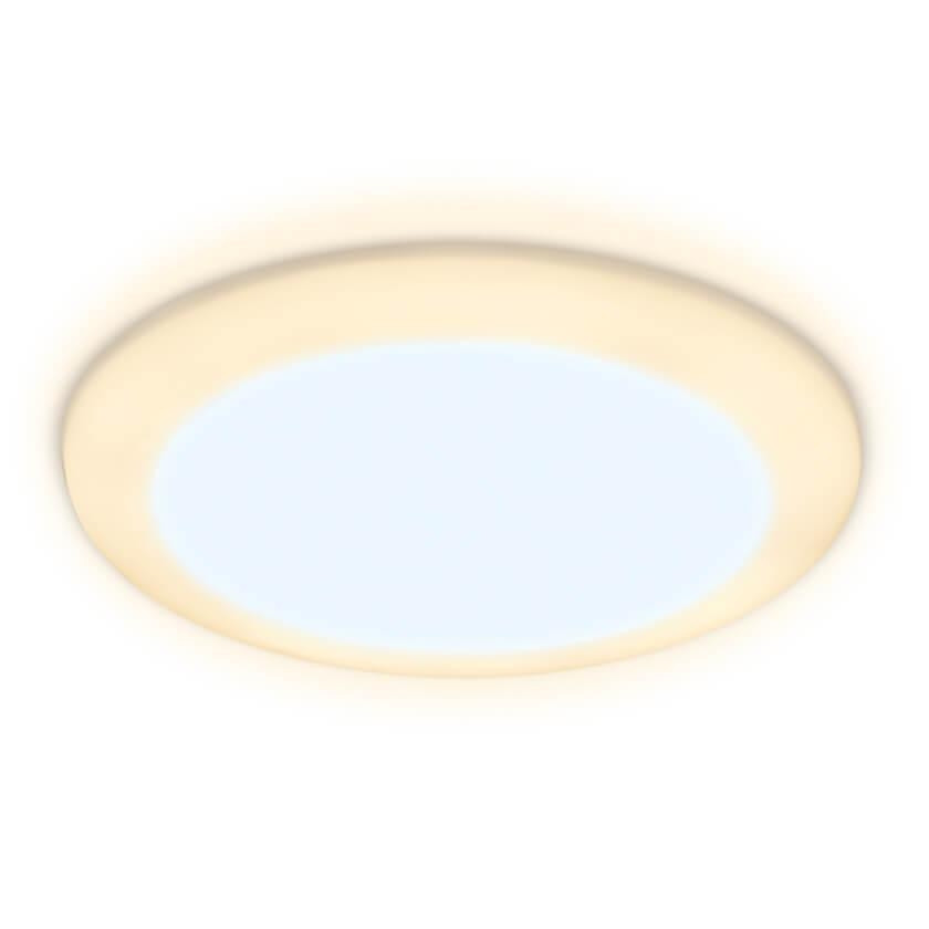 Встраиваемый cветодиодный светильник с регулируемым крепежом и подсветкой Ambrella light Downlight DCR303 светодиодный светильник feron al509 встраиваемый с регулируемым монтажным диаметром до 70мм 6w 6400k белый