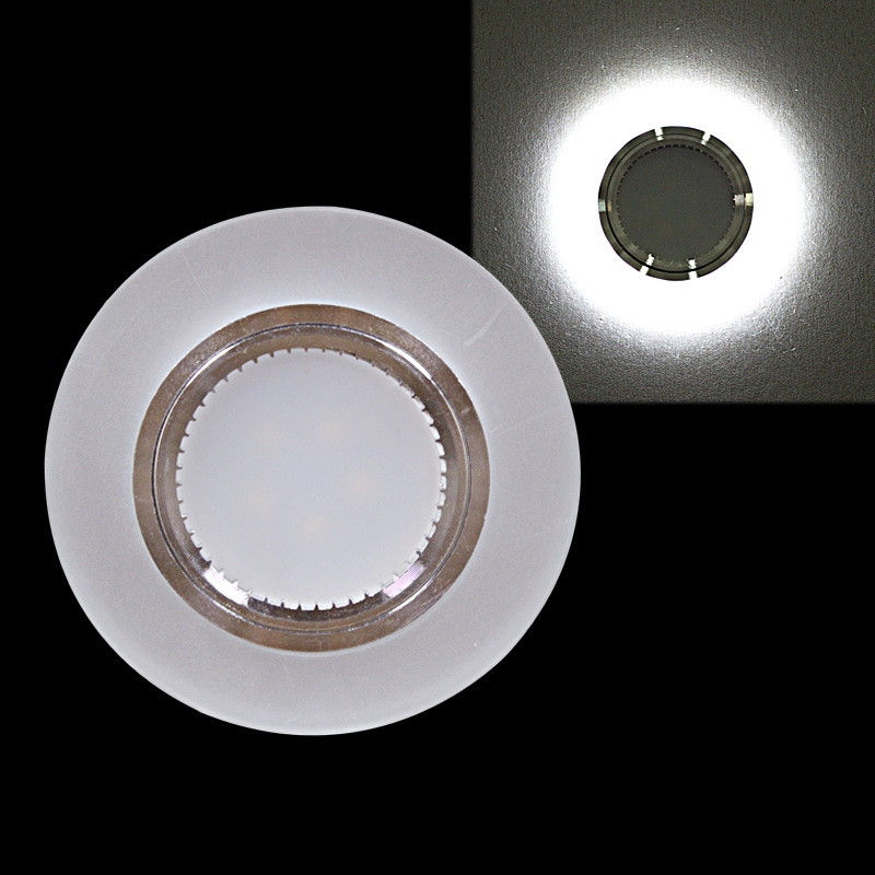 Встраиваемый светильник со светодиодной подсветкой Reluce 55030 1413160, цвет хром - фото 1