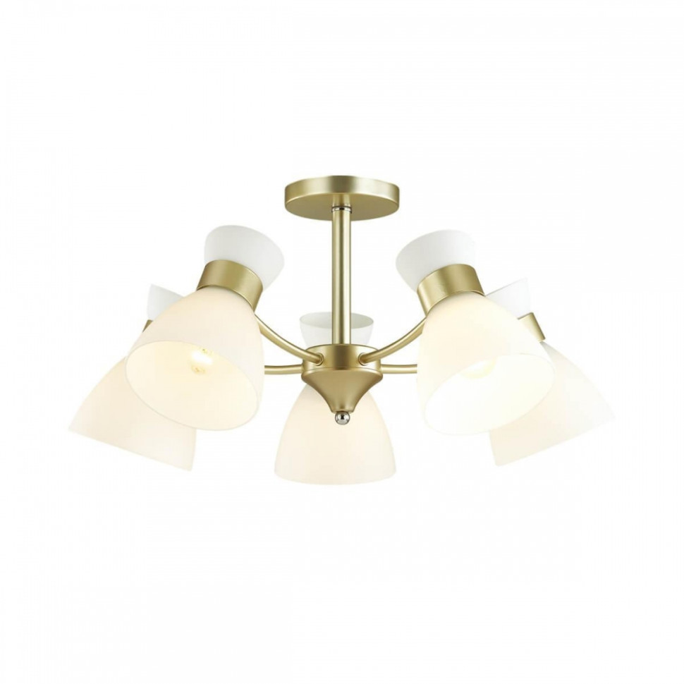 Люстра потолочная со светодиодными лампочками E27, комплект от Lustrof. №266925-642517, цвет матовое золото - фото 1
