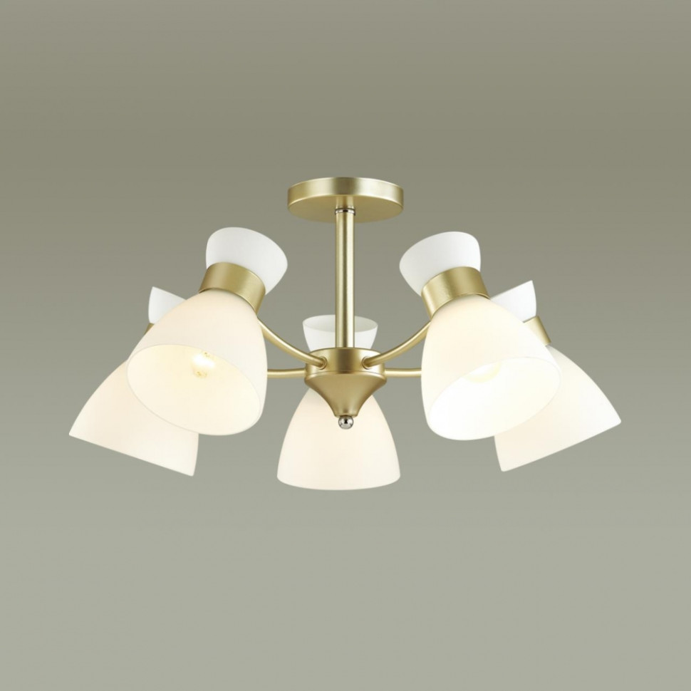 Люстра потолочная со светодиодными лампочками E27, комплект от Lustrof. №266925-642517, цвет матовое золото - фото 4