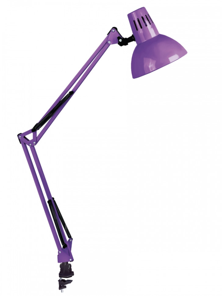 KD-312 C12 фиолетовый Настольный светильник на струбцине Camelion 12341 носки противоскользящие для занятий йогой c открытым подъёмом фиолетовый